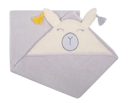 Bathing cover - 325 - TERRY - ANIMALS - size 100x100 - GREY