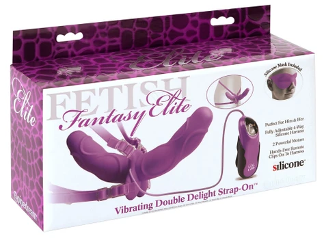 Elite Vibrating Double Delight Strap-On