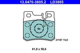 ATE 13.0470-3805.2 Brake pad set