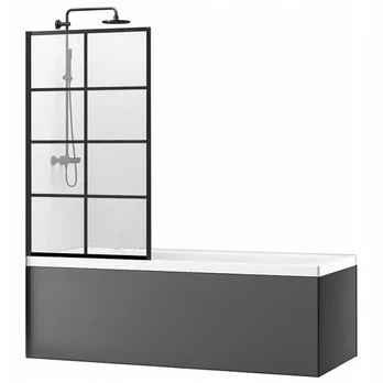 Vonios sienelė REA Lagos I Fix 70cm, black mat