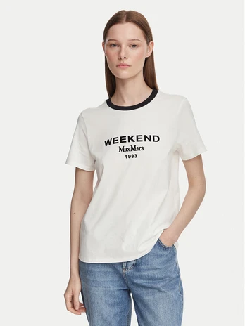 Weekend Max Mara Marškinėliai Edison 2625976041 Balta Regular Fit