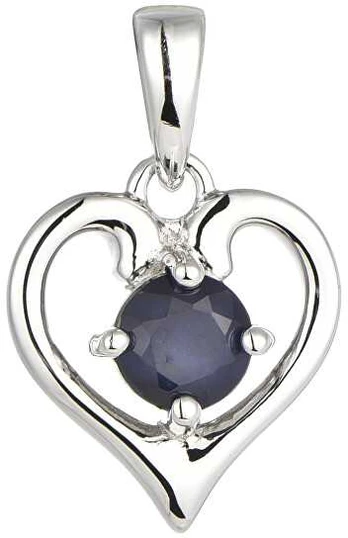 Kalace Delicate sidabrinis pakabukas with sapphire MP06171B (chain, pendant)