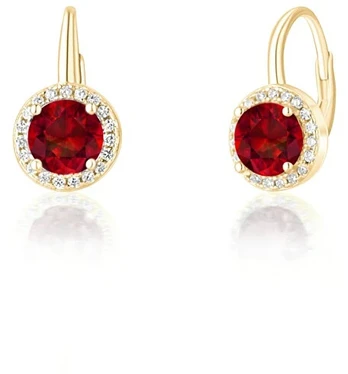 JVD Gold plated earrings with red zircons SVLE0986XH2GR00