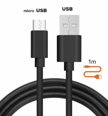 Kabelis Alburnus, Micro USB, 100 cm, juoda