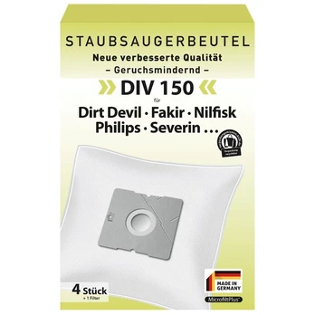 Dulkių siurblio maišeliai Dirt Devil/Fakir/Nilfisk/Philips/Severin 4 vnt + filtras