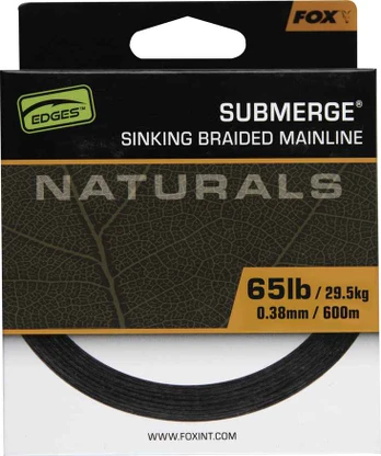 Valas Fox Submerge Naturals Sinking Braid, 600 m, 0,30 mm, 55 lb, 24,9 kg