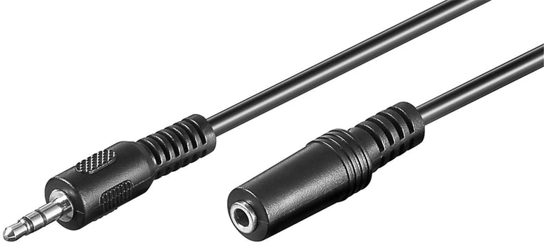 Goobay TECHLY 509353 Techly Audio stereo prailginimo laidas Jack 3.5mm M/F 10m juodas