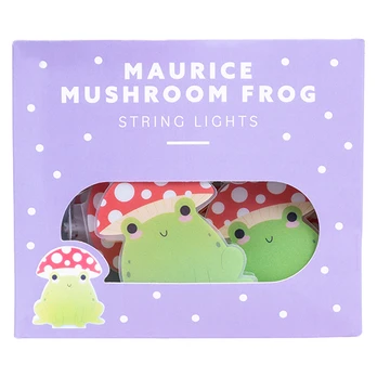 Maurice Mushroom Frog String Light - Green, Red, White