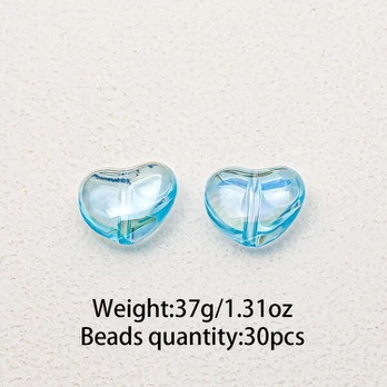 Karoliukai, 30 vnt., Light blue-30pcs