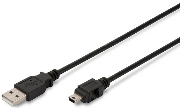 Assmann Electronic ASSMANN USB 2.0 jungties kabelis tipas A - mini B 5pin M/M 3.0m USB 2.0 conform bl