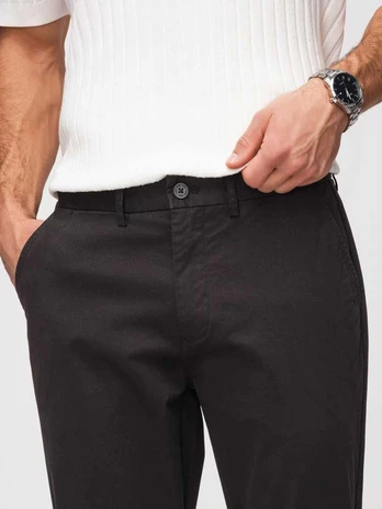 Vyrų chino kelnės Ombre Regular Fit, juodos