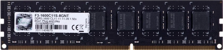 G.skill MEMORY DIMM 8GB PC12800 DDR3/F3-1600C11S-8GNT G.SKILL