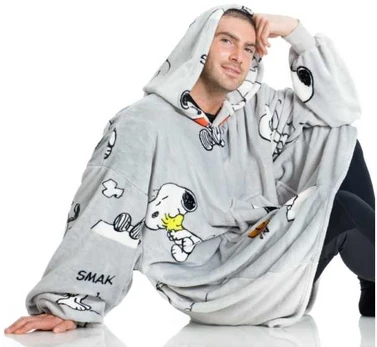 Usorteret KANGURONE SNOOPY Hoodie Plaid til Voksne