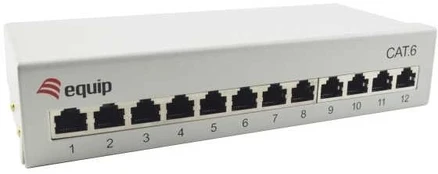 Equip Patchpanel 12x RJ45 Cat6 Desktop geschirmt grau