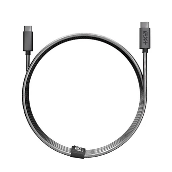 NEXT ONE Metalinis USB-C / USB-C kabelis 1,2 m kosminės pilkos spalvos