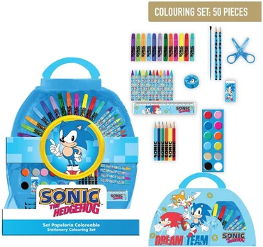 CERDÁ Sonic the Hedgehog stationery Colouring set