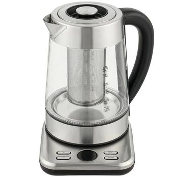 Elektrinis virdulys su temperatūros reguliavimu, 1,7 l, sidabrinis