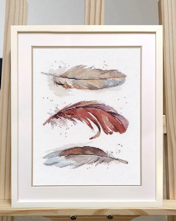 Cross stitch kit "Feathers" S1576