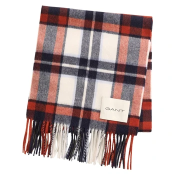 Šalikas vyrams, Smėlio, Checked wool scarf