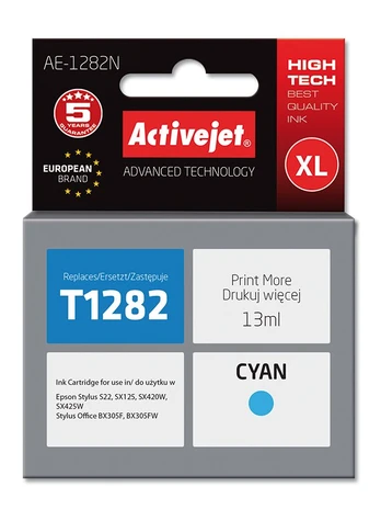 Rašalinė ACJ EPSON T1282, melsva 13ml