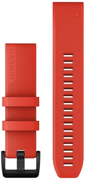 Garmin watch strap QuickFit 22mm, red silicone kaina