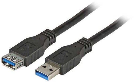 Kabelis USB EFB USB-A - USB-A 5 m Juodas (K5237.5)