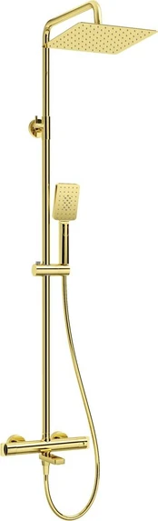 Rain shower with thermostatic bathtub faucet