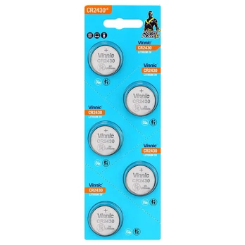 Vinnic CR2430 3V 270mAh elementas, 5 vnt.