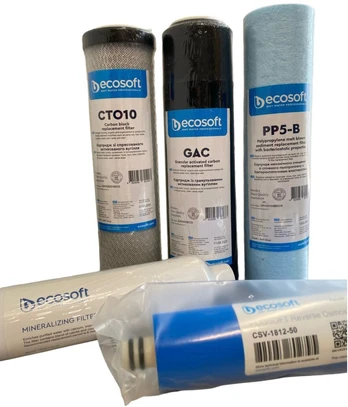 Vandens filtras Ecosoft CHV5MCSVECO, balta, 5 vnt.