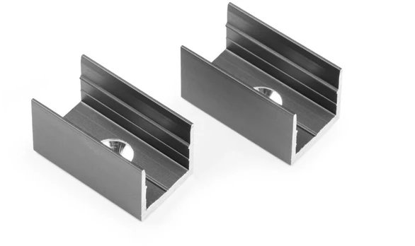 Surface-mounted mounting bracket for TRACKO rails, anthracite, 2 pcs.