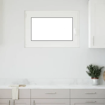 Požeminio lango RISOR Baltas 90 x 50 cm PVC ir stiklas