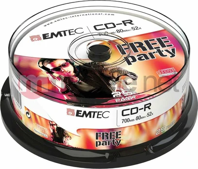 Emtec CD-R 700 MB 52x 25 vnt (ECOC802552CB)