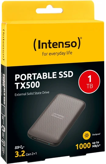 Išorinis diskas Intenso TX500, SSD, 1 TB, ruda sp.