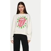 ONLY Džemperis Rolling Stones 15345927 Balta Regular Fit
