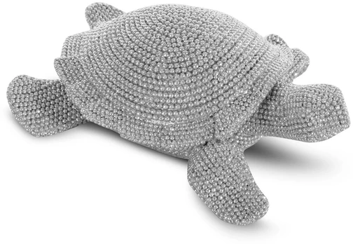 Dekoratyvinė figūrėlė Eldo Turtle, sidabro, 14 cm x 12 cm x 5 cm