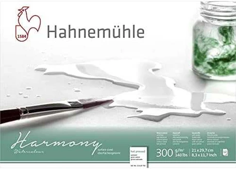 Hahnemühle Harmony Watercolour hot pressed 12 Sheets 300g A4