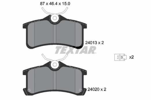 TEXTAR 2401301 Brake pad set