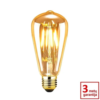 2vnt 4W E27 2700K-3000K LED filamentinė lemputė