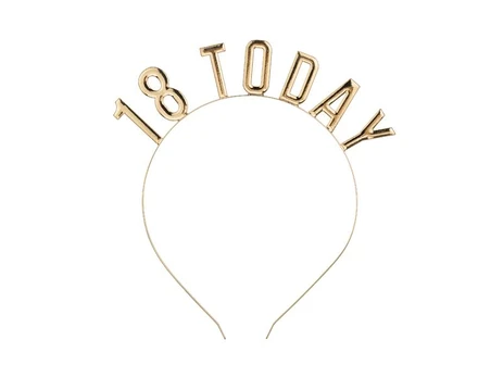 Gold Headband 18 Today, auksinis