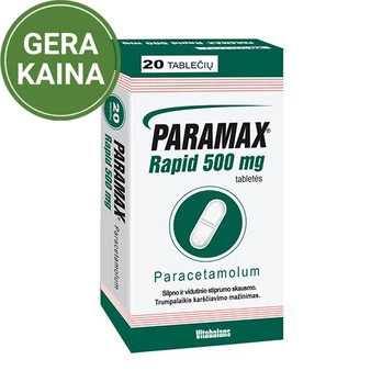 Paramax Rapid 500mg tab. N20