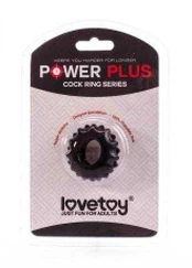 LoveToy POWER PLUS Cockring Juodas