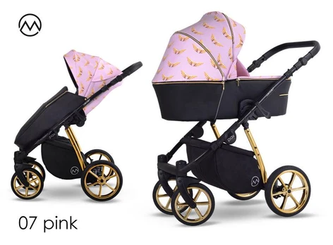 Vaikiškas vežimėlis Lonex PAX WINGS 2in1 07 pink