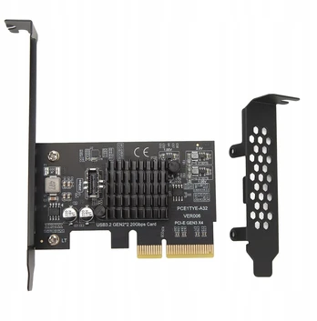 Usb3.2 gen2x2 20gbps pcie 4x plėtimo plokštė type-c priekinis adapteris