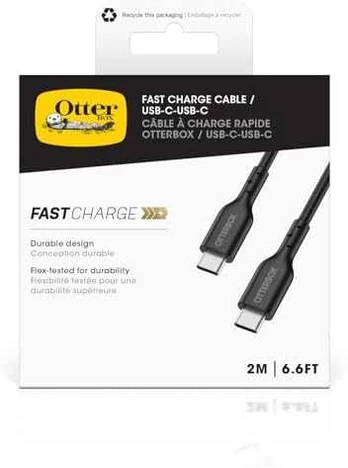 OTTERBOX STANDARTINIS USB C-C KABELIS 2M USB-PD Juodas