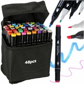 RoGer Double-sided alcohol markers 48pcs. kaina