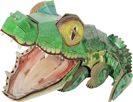 MAKEBUG 3D popierinė dėlionė Krokodilas, MB-D-0074