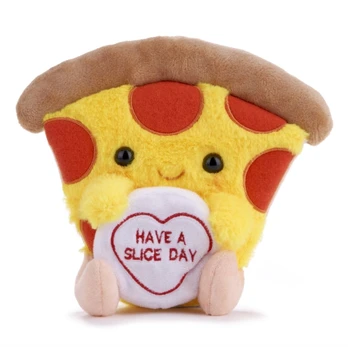 Love Hearts 7" Pizza Slice Plush Gift