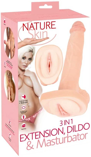 3in1 Extension, Dildo & Masturbator