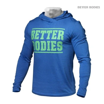 Better Bodies Mens Soft Hoodie (Bright blue) - M Dydis