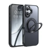 McDodo PC-4931 MagSafe case for iPhone 16 Plus with stand (black) kaina